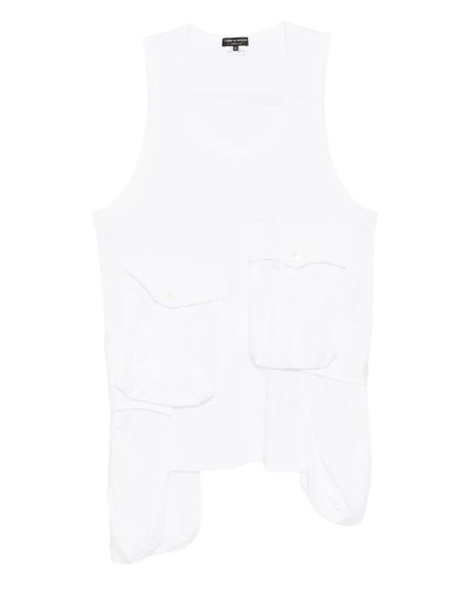 Comme des Garçons White Flap Pocket Vest for men