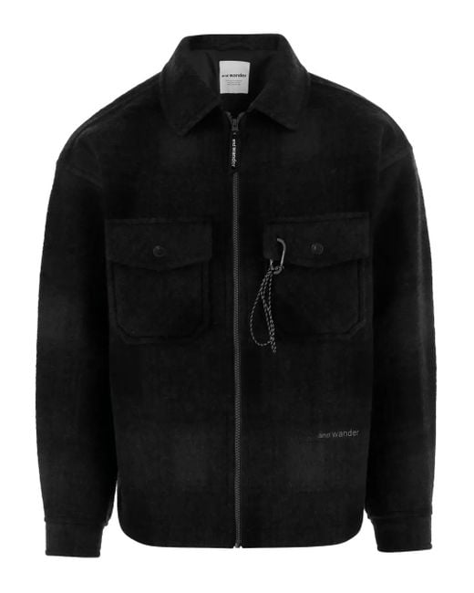 And Wander Jacke mit Klappentaschen und Reißverschluss in Black für Herren