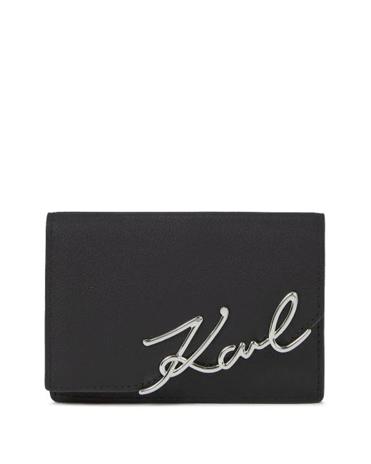 Cartera con logo Karl Lagerfeld de color Black