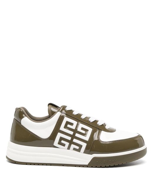 Givenchy White G4 Panelled Leather Sneakers for men