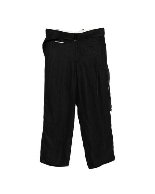 Midorikawa Black Belted Trousers for men