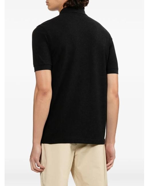 Fred Perry Black Logo-Embroidered Polo Shirt for men