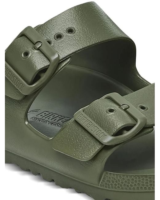 Birkenstock Green Arizona Buckle-Fastening Slides