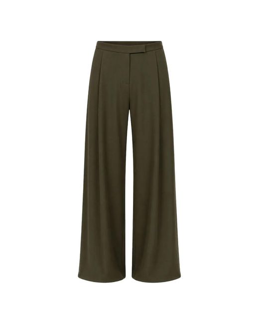 The Sei Green Boyfriend Pleated Trousers