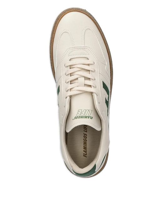 Flamingos White Burela Bold Logo-Appliqué Sneakers