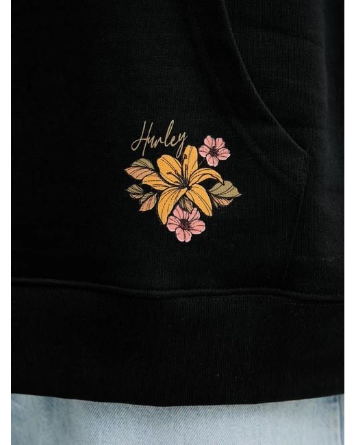 Hurley Black Skull-Print Drawstring Hoodie for men