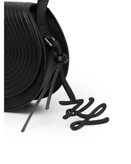 Karl Lagerfeld Black Saddle Bag