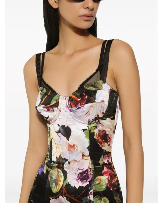 Dolce & Gabbana White Floral Dress