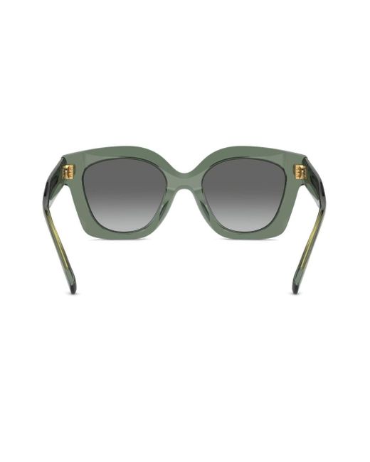 Tory Burch Gray Miller Pushed Square-frame Sunglasses