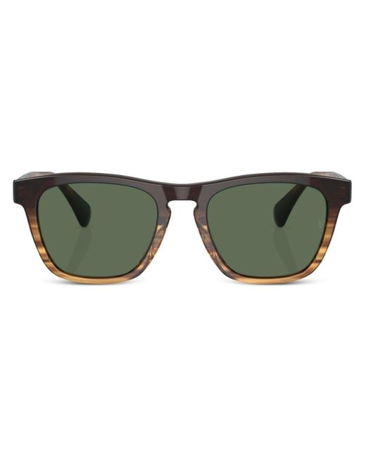 Oliver Peoples Green R-3 Wayfarer-frame Sunglasses
