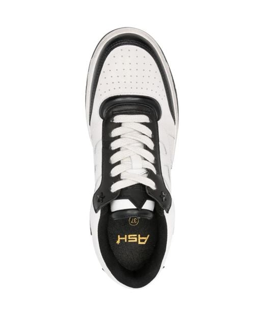 Ash White Blake Lace-Up Leather Sneakers