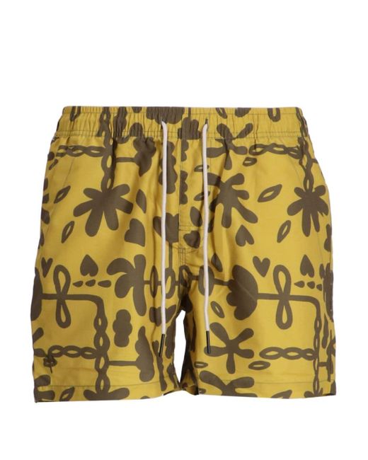 Oas Yellow Galbanum Swim Shorts for men