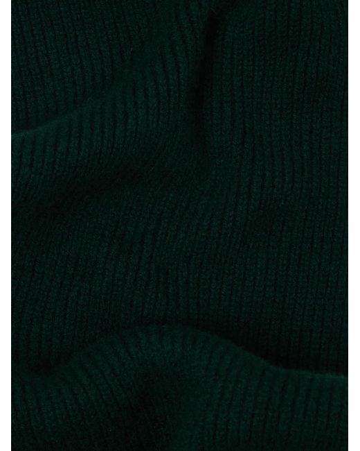 Paul Smith Green Embroidered Wool Scarf for men