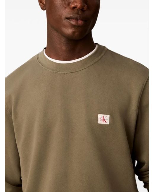Calvin Klein Natural Logo-Patch Sweater for men