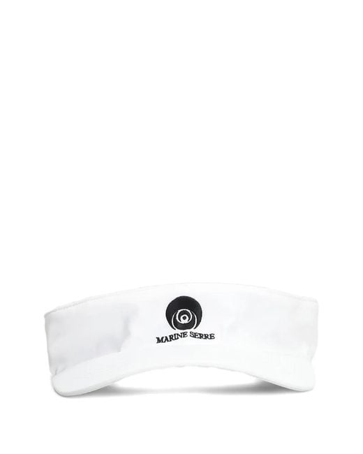 MARINE SERRE White Logo-Embroidered Visor