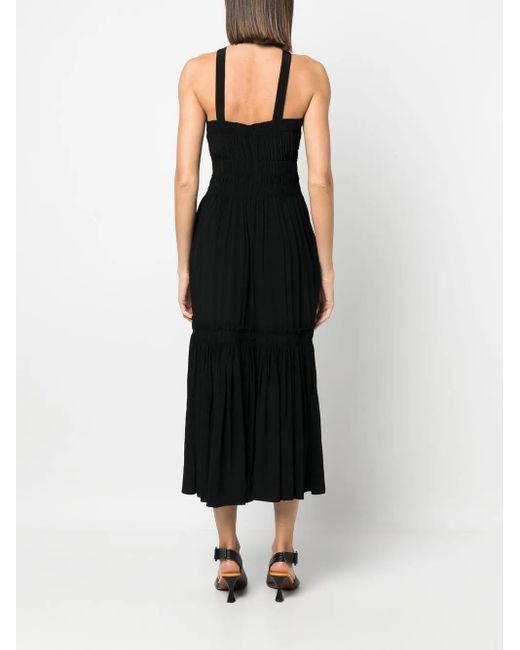 Proenza Schouler Black Gathered-detail Halter-neck Dress