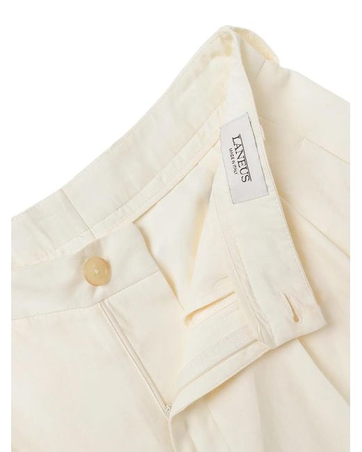 Laneus White Pleated Trousers