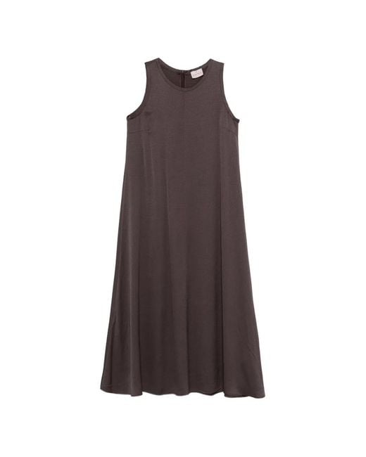 Marella Brown A-Line Midi Shift Dress