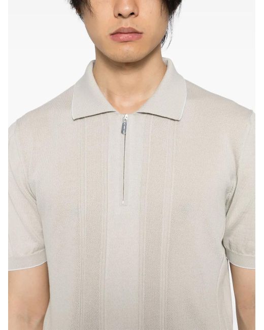 Svevo White Piqué-Weave Polo Shirt for men