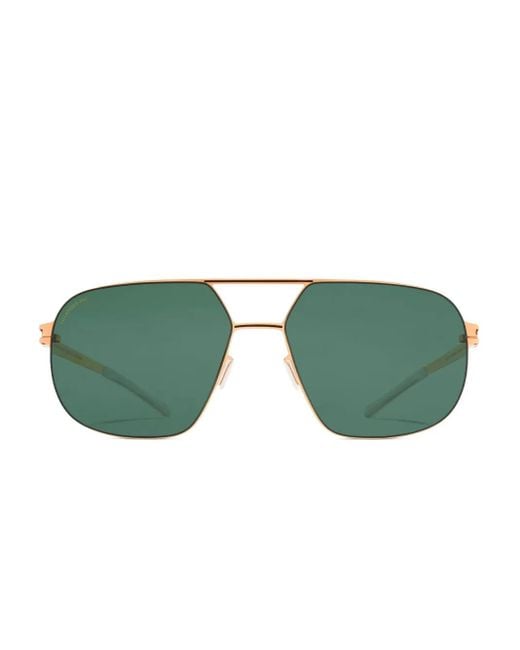 Occhiali Da Sole Angus Stile Pilota di Mykita in Green