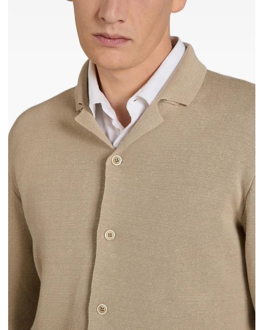 Zanone Natural V-Neck Cardigan for men