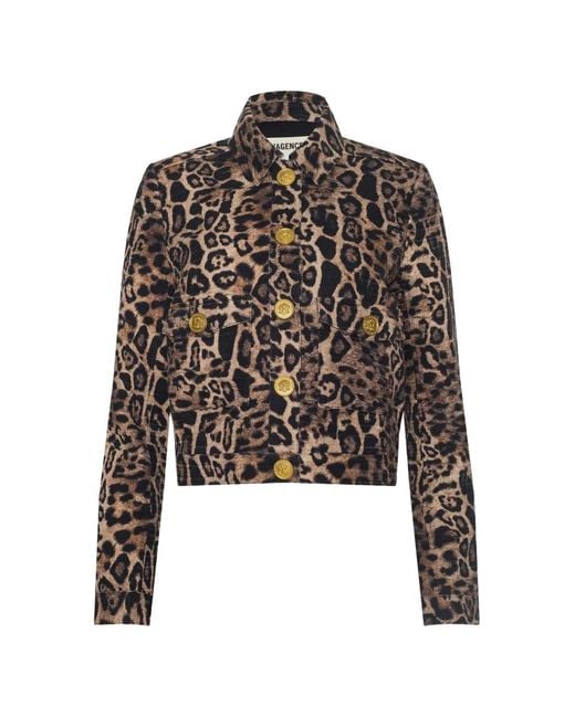 L'Agence Black Veste À Motif Animalier