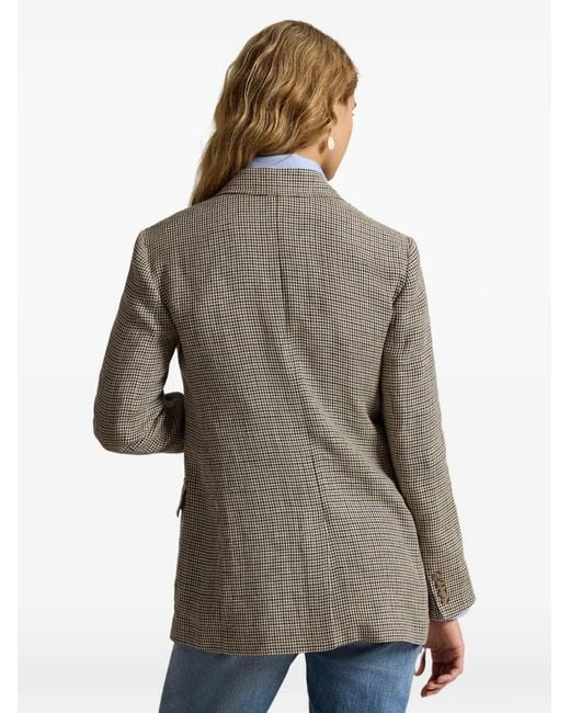 Polo Ralph Lauren Gray Michele Houndstooth Blazer