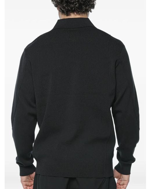 Drykorn Gray Gavvin Quarter-Zip Knitted Polo Shirt for men