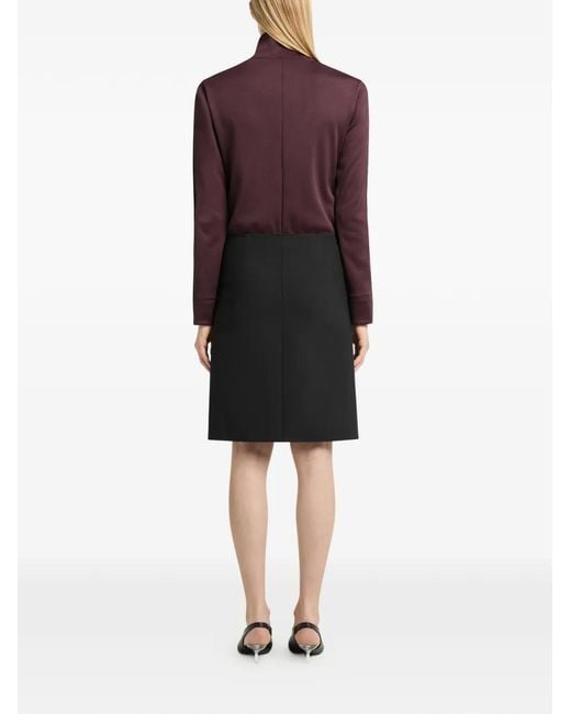 Courreges Purple Veste Rayée À Patch Logo