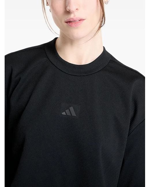 Adidas Black Yoga Motion Waffle T-Shirt