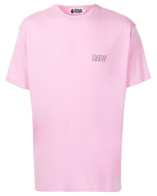 pink bathing ape t shirt