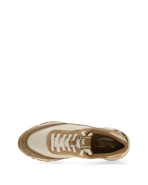 Michael Kors Brown Monogram-Print Sneakers