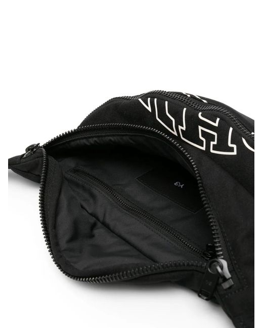 Y-3 Black Logo-Embroidered Belt Bag for men