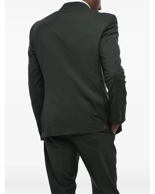 Corneliani Black Single-Breasted Wool Suit for men