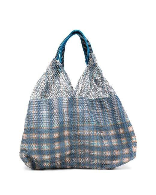 Epice Blue Elvizer S Check Shoulder Bag