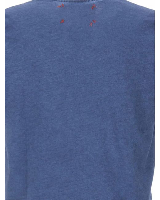 Bob Blue Even Embroidered-Appliqué T-Shirt for men