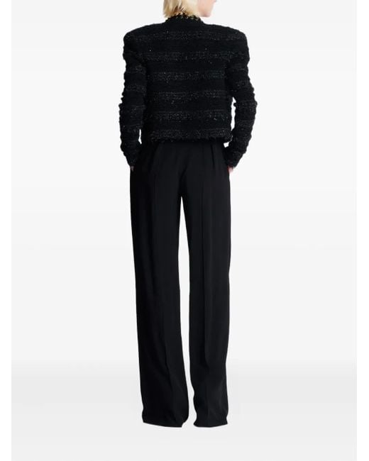 ジャケット BALMAIN CHAINS DETAILS SIDE TO SIDE TWEED JACKET Balmain Chains Details Side To Side Tweed Jacket in Black | Lyst