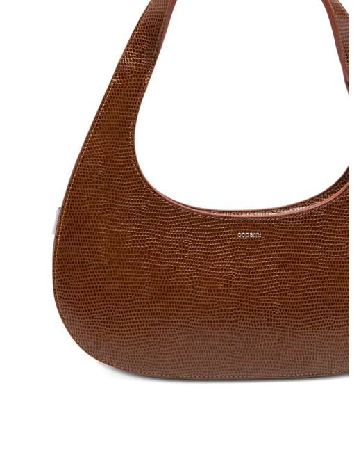 Coperni Brown Sac Porté Épaule Slim Swipe À Imprimé Lézard