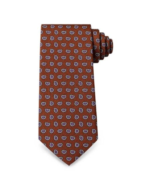 Bona Furtuna Red Paisley-Print Tie for men
