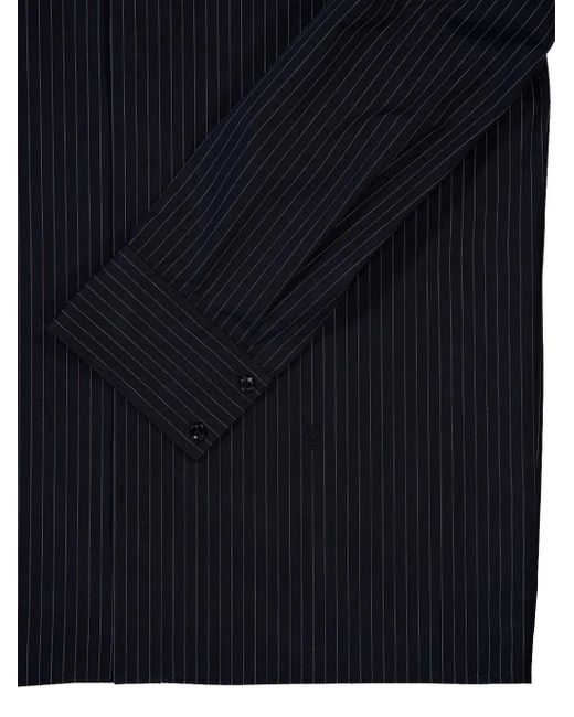 Saint Laurent Cassandre Gestreept Overhemd in het Black voor heren