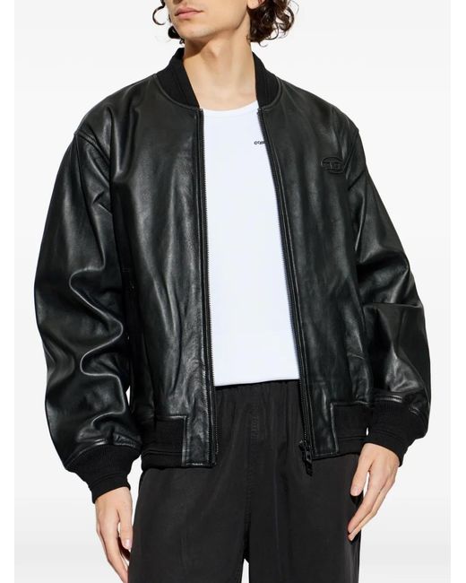DIESEL Black Bomber Jackets for men