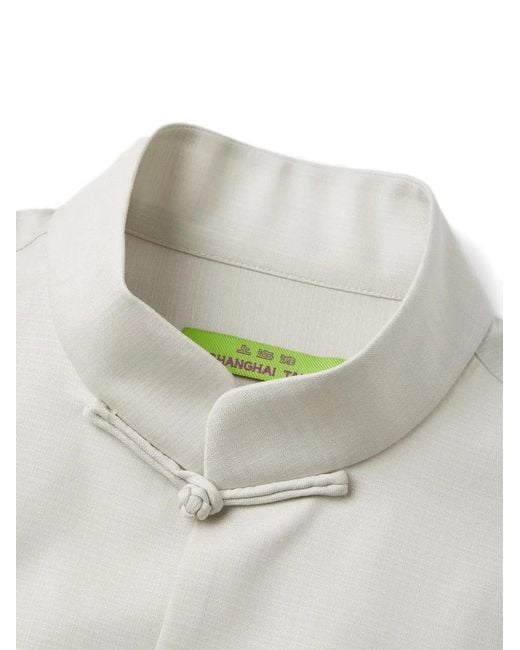 Shanghai Tang White Long Sleeve Shirt for men