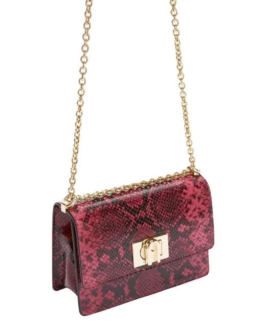 Furla Red Mini Sac À Bandoulière 1927 À Imprimé Animalier