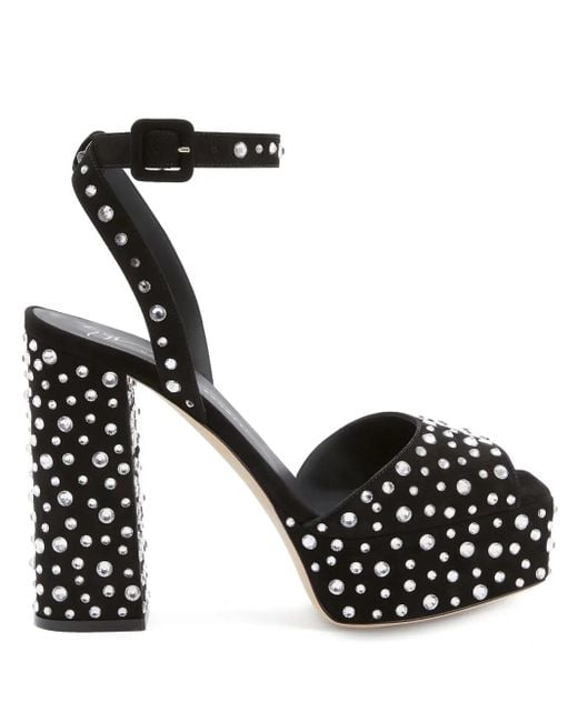 Giuseppe Zanotti Black 120Mm New Betty Sparkle Sandals