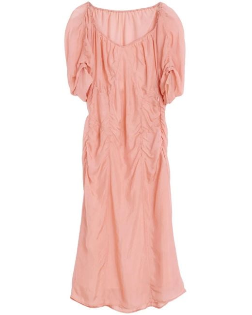 Lemaire シフォン ドレス Pink