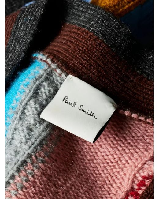 Paul Smith シグネチャーストライプ カーディガン Red