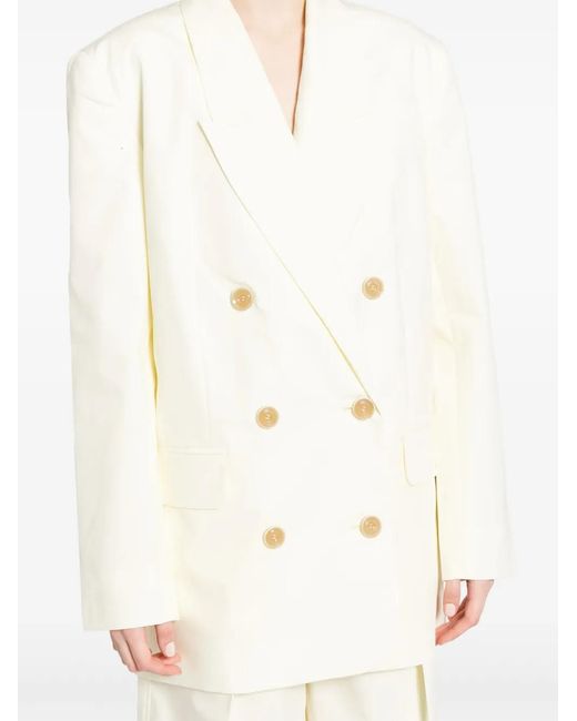 Zimmermann Natural Double-Breasted Blazer