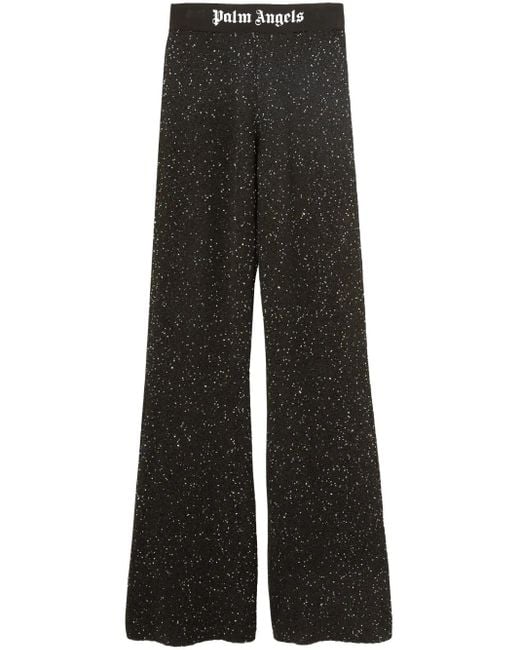Palm Angels Black Knitted Trousers