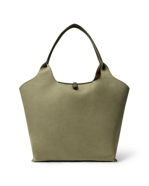 Stella McCartney Green Logo-Patch Tote Bag