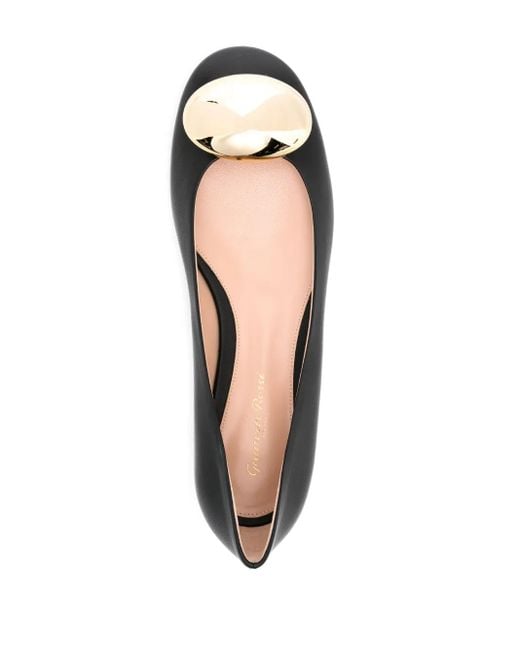 Gianvito Rossi Black Ballerinas With Round Toe